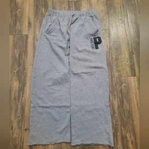 PINK Victoria's Secret Gray Wide-Leg Track Pants